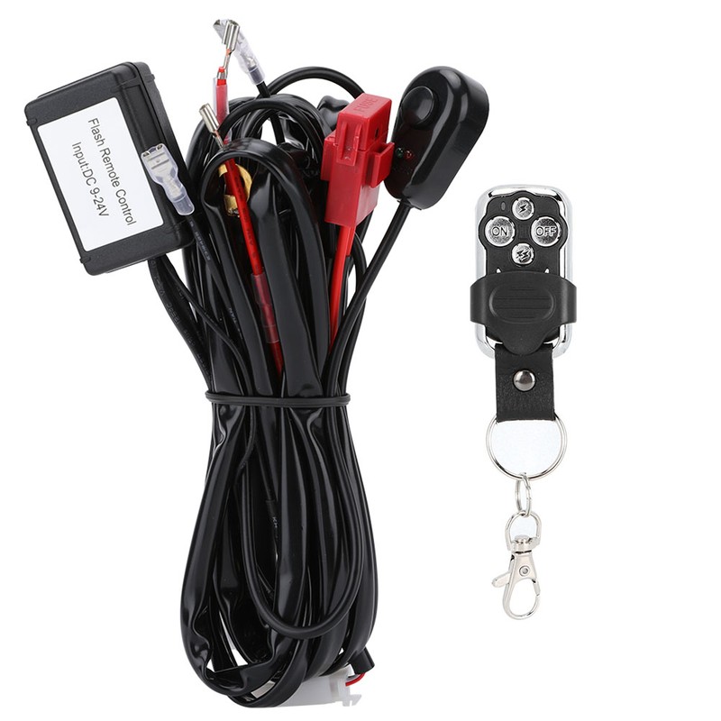 2m 2 In 1 LED Wiring Harness Remote Control Flash