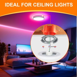 CLOUDY BAY Round Electrical Box,New Work Junction Box,Ceiling Box,20 Cubic Inches,PVC with Nails,3 Pack