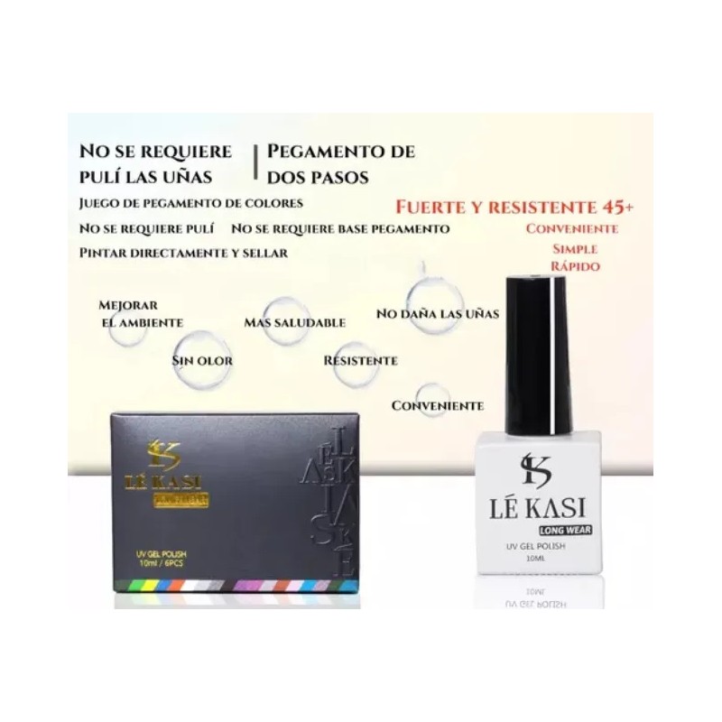Gama De Gel Semipermanente Lé Kasi 6 Esmaltes Para Uñas