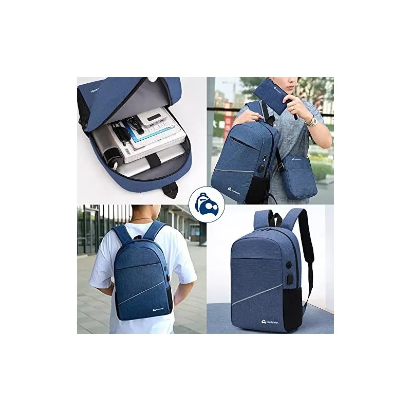 Bluelander 10 Sets Mochila Para Laptop Con Mochila Cruzada Y