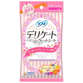 Sofy Delicate Wet Sheet, Fresh Floral Scent, Pack of 6 x 2