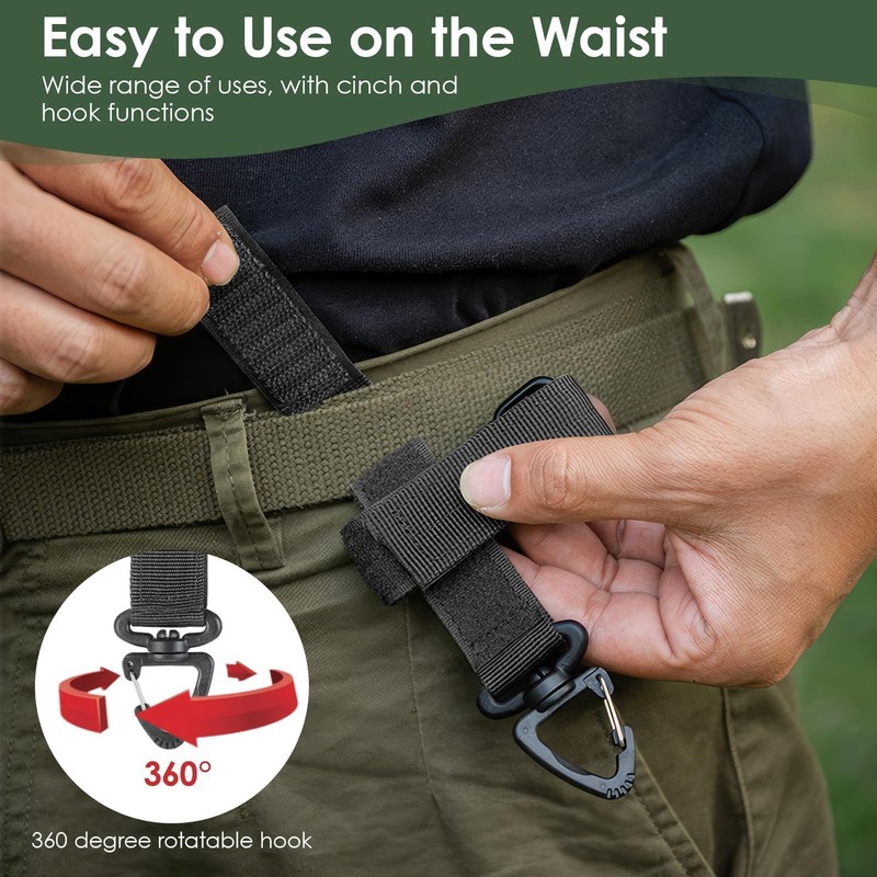 Glove Holder, Pack of 2 Belt Clips for Gloves, Adjustable