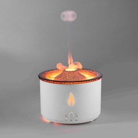 Difusor de Aceite Esencial de Llama - 2 Modos de Niebla, Humidificador Ultrasónico Silencioso, Aromaterapia para Dormitorio, Oficina, Yoga y Gimnasio