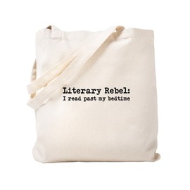 Cafepress Canvas Reusable Grocery Bag, Unique Design Tote Bag - Literary Rebel
