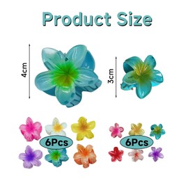 12 Flower Hair Clips, Cute Hair Accessories, Kids Ponytail Clips, Mini Hair Tray Tools, Hair Decorations.