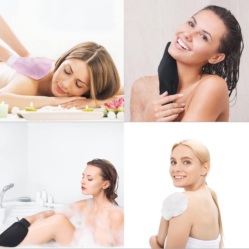 Exfoliating Gloves, Bath SPA Exfoliating Mitts Body Scrubber for Removing