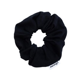 meangrl Scrunchie Haargummi - midnightblack - schwarz - Elastisches Stoffhaarband für Dutt und Zopf