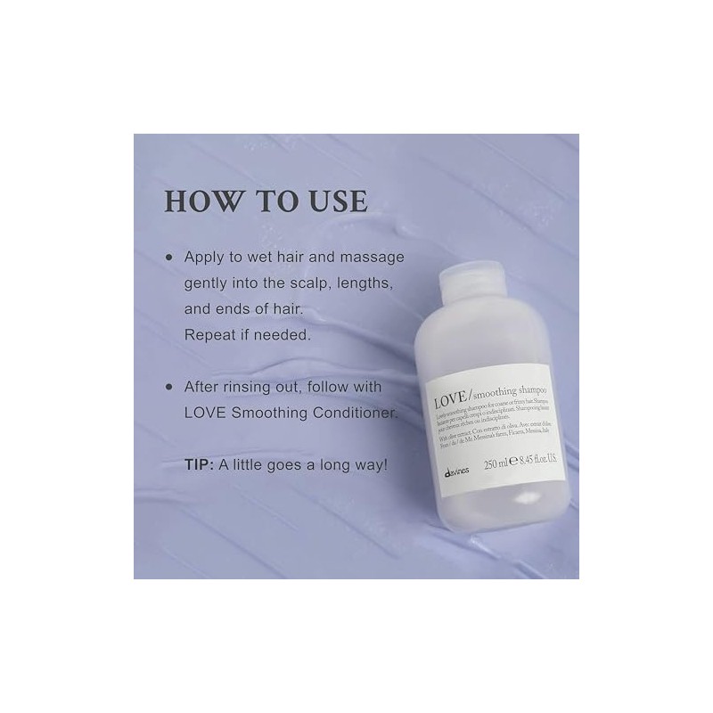 Davines LOVE Smoothing Shampoo | Shampoo Anti-frizz| 250 ml