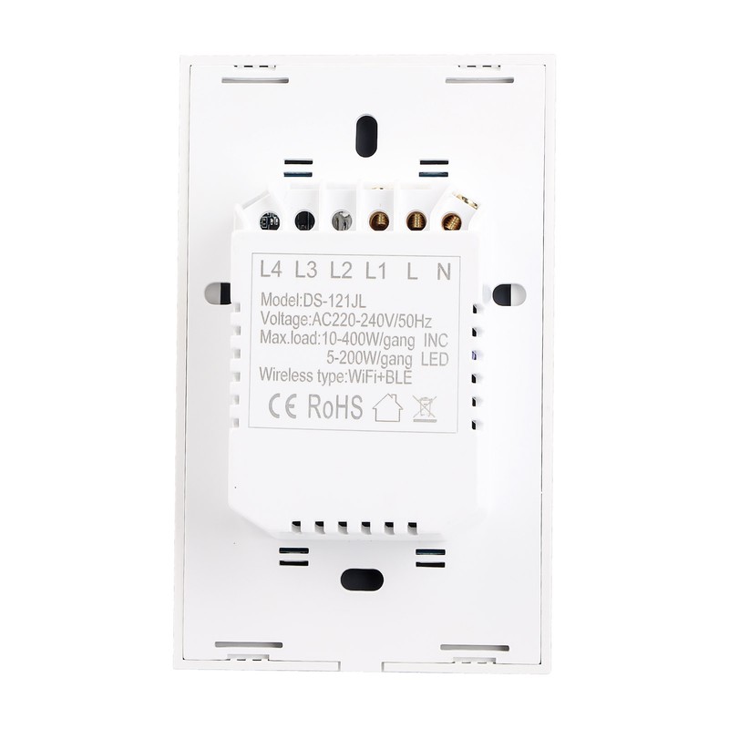 Intelligent WIFI Touch Switch Single Fire 1 Channel White AC