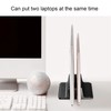 Vertical Laptop Stand Aluminum Alloy Double Dock Black Multifunctional Cooling