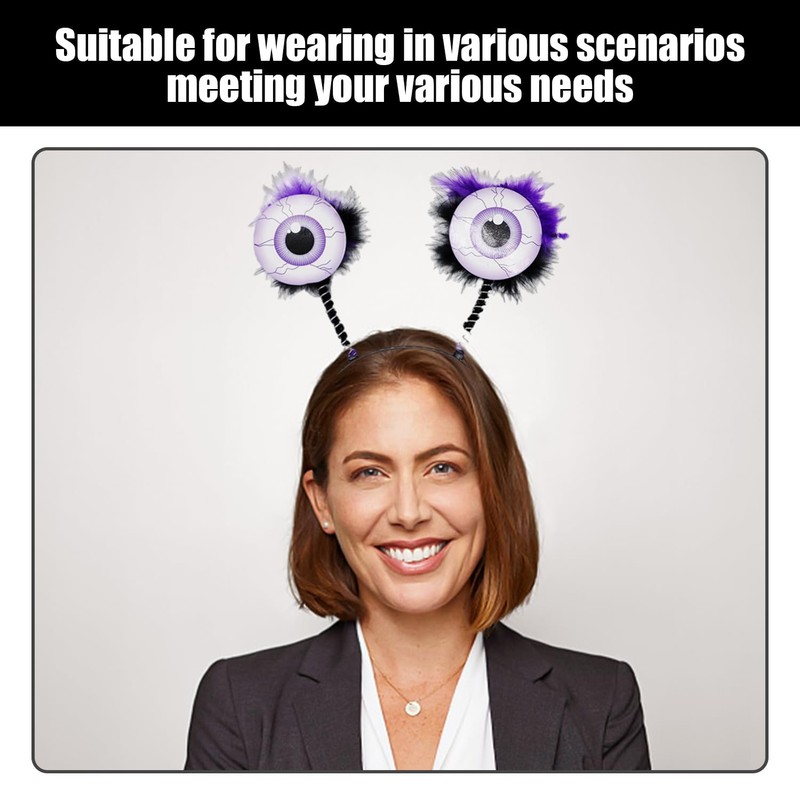 HINFHI 2 Pieces Of Big-Eyed Headbands, Creative Party Hair Accessories,