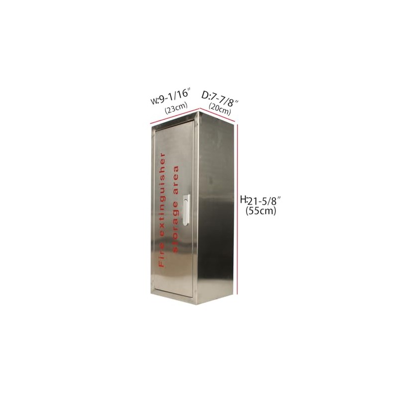 Fire Extinguisher Cabinet,Box,Bracket, Wall Mount,Stainless Steel Suitable for 5LB,10LB Fire