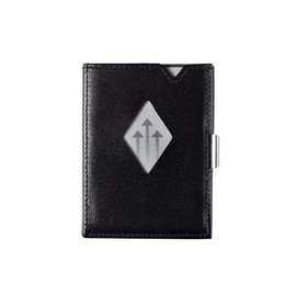EXENTRI Multiwallet Leather Tri-Fold Wallet - RFID Protection with Stainless Steel Closure Clip