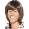 Smiffys 70's Heartthrob Wig - Brown