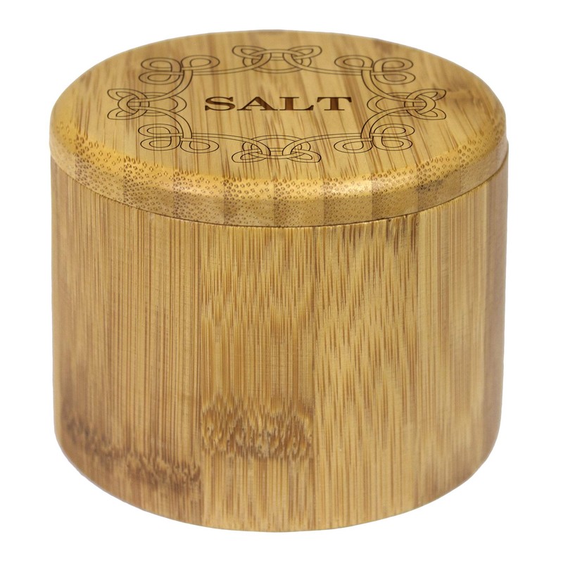 Totally Bamboo Salt Cellar Bamboo Storage Box with Magnetic Swivel