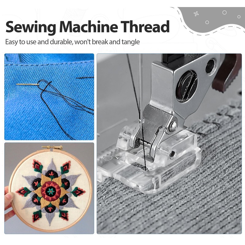 StiVerse Sewing Thread, 4 Pieces, 1750 m Sewing Thread for