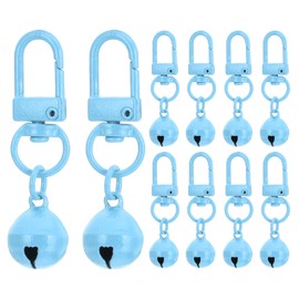 PATIKIL 10 PCS Dog Bell, Cat Bell Small Pet Collar Bells Keychain Cute Bulk Loud Jingle for Dog Collar Charm Pendant Necklace Accessories DIY Crafts Christmas, Blue