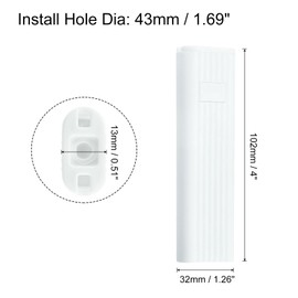 QUARKZMAN Blind Cord Weight POM 83 mm / 3.27 Inch Square Roller Shutter Handle Tensioner Weight for Vertical Blinds Roman Blinds Chains Ball Bead Chain Window Accessories White