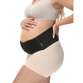 HOFISH Belly Band for Pregnant Women Maternity Support Belt Pregnancy Belly Support Band Relieve Abdomen Waist, Back, Pelvic & Hip Pain Pregnancy Must Haves（Includes extender）