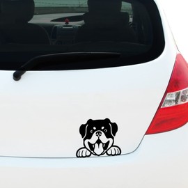 Fear7FX Peeking ROTTWEILER Dog Vinyl Decal Sticker, Car Window Bumper Sticker, Pet Dog Puppy, Caravan Sticker, 180mm
