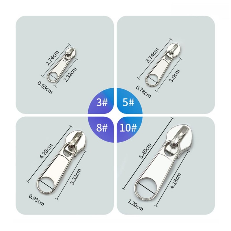 Zipper Pullers Zipper Set of 8 Pull Sliders Repair Replacement