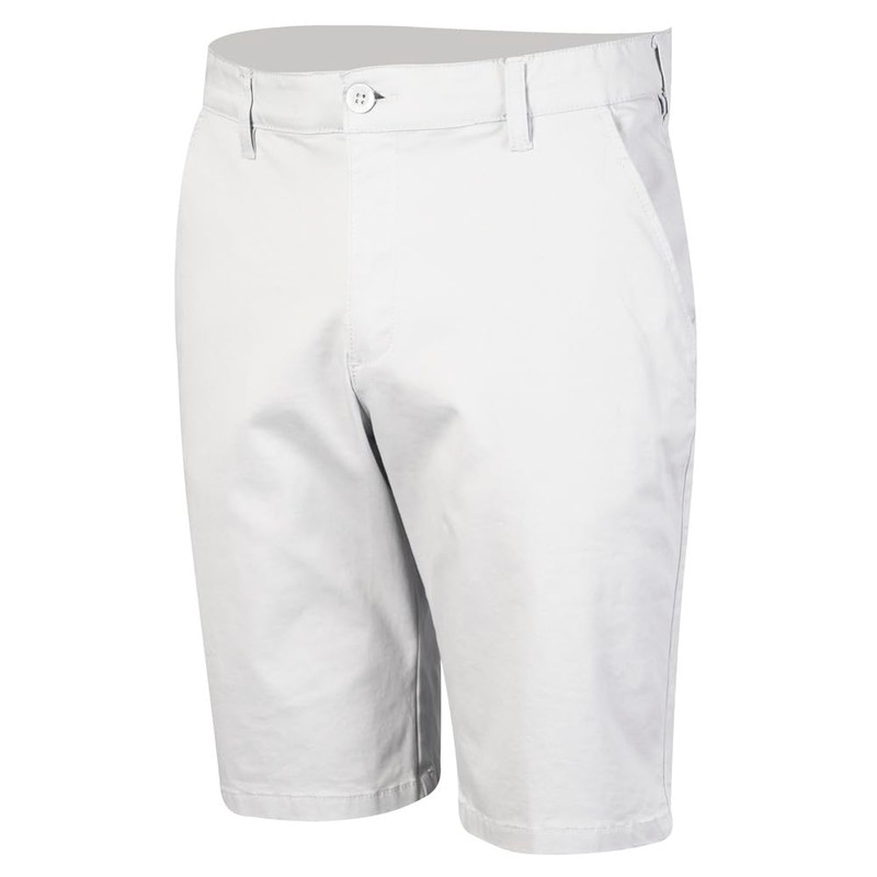 Island Green IGSHO2081 Mens Pop Trim Cotton Shorts Light Grey