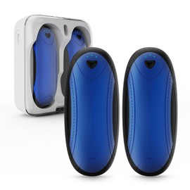 Hand Warmers 2 Pack with 10000mAh Charging Box,Portable Pocket Heater,24Hrs Long Safe Heat,Outdoor, Travel, Golf, Hunting, Camping,Gifts for Men Women(Blue)