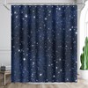 BIYSUC Night Sky Stars Shower Curtain Blue Starry Space Galaxy