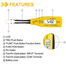 Pinzetta Multimetro Smart SMD Tester AP-990C Handheld Resistance Capacitance Auto Scan Multimeter with 6000 Count+Diode Test+Relative Value +Continuity Buzzer