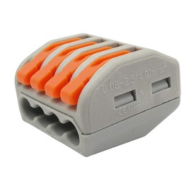 4 pin Universal Conductor Compact Wire Connectors PCT-214 28-12 AWG Lever Terminal Block Used in Various Types of Wires 10Pcs