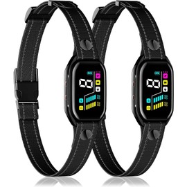 [2025 New Tech] 2 Pack Smart Bark Collar with Bark Tracking for Large Medium Small Dogs 8-130lbs, Rechargeable Anti Barking Training Collar with 9 Adjustable Sensitivity & 4 Shock Levels (Black)