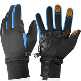 Sukeen Winter Gloves Men Women, Soft Warm Winter Gloves with Touchscreen Fingers, Anti-Slip Winter Gloves for Men Women, Windproof Thermal Gloves for Running, Driving, Cycling, Workout, Blue, M