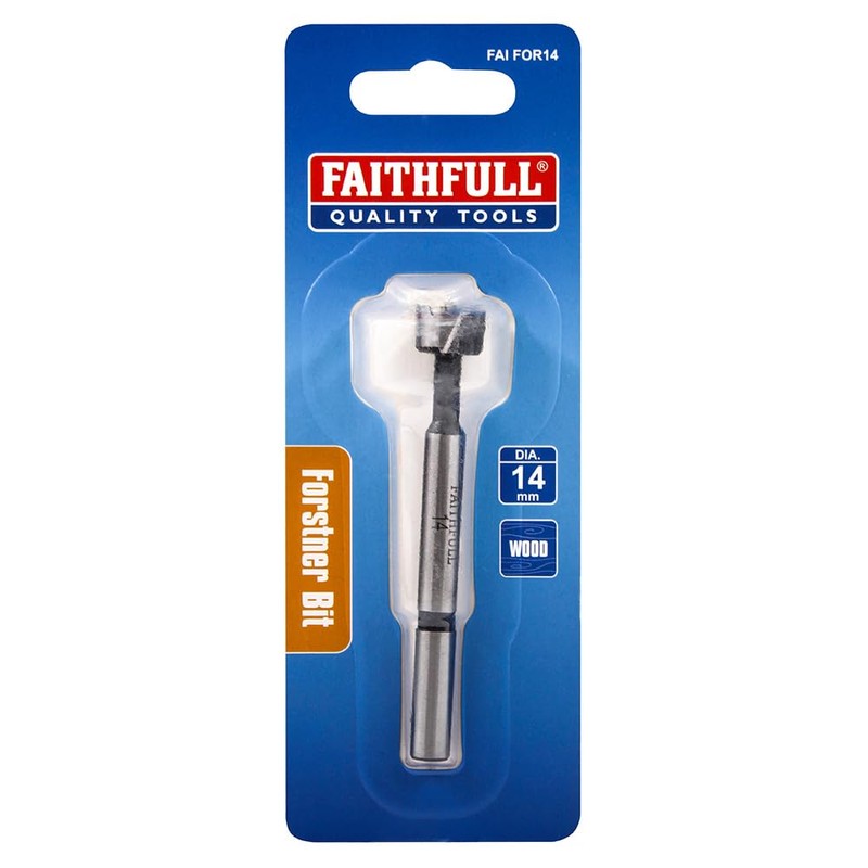 Faithfull FAIFOR14 Forstner Bit for Hardwood, Softwood, Drilling, Boring, Straight,