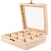Luxshiny Tea Box Organizer Storage Box - Wooden Tea Bag