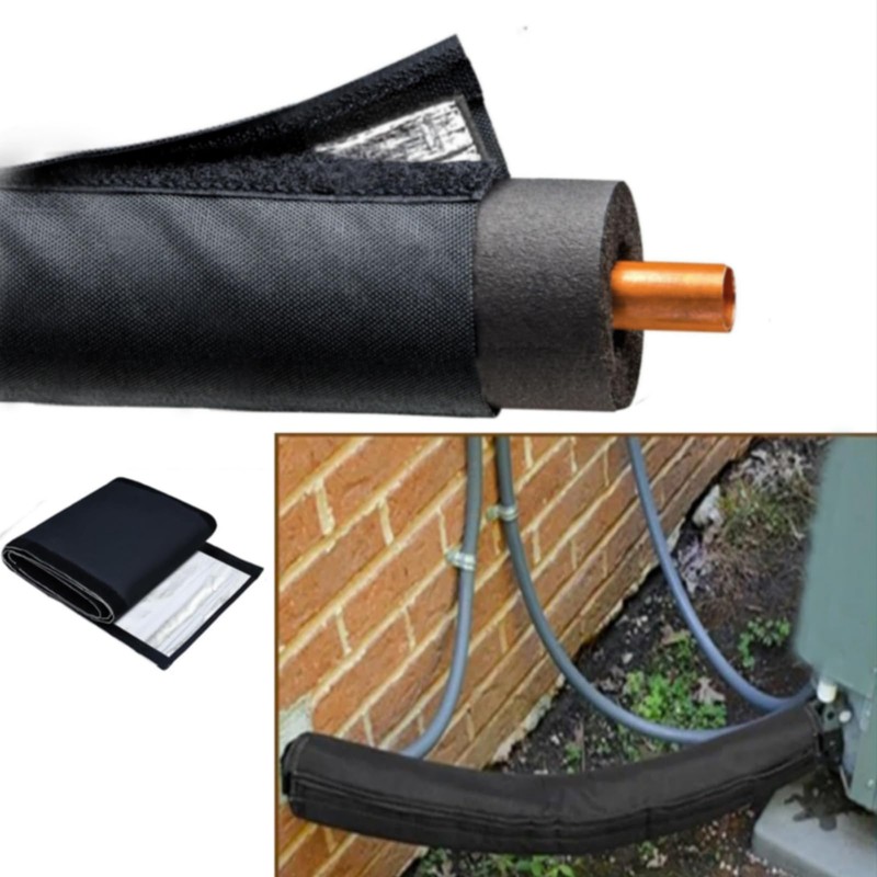 3 Layers HVAC Copper Pipe Insulation Cover, 600D Oxford AC
