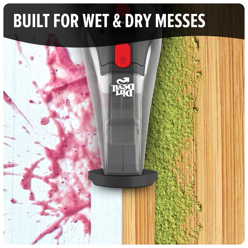 Dirt Devil 16V Cordless Handheld Vacuum Cleaner, Powerful Suction, Lightweight,