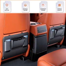 Tumecos Car Seat Back Storage Bag,Multifunctional Car Kick Mat with Storage Bag,Backseat Protector Cover Pad,Large Capacity Car Seat Back Storage Hanging Bag(Style B)