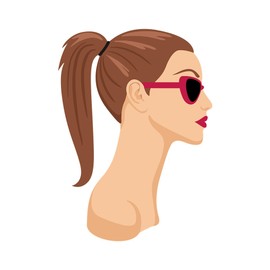 CafePress Fashionable Woman Ponytail Hairstyle Memory Keepsake Jewelry Box, 5"x5"x3.75"