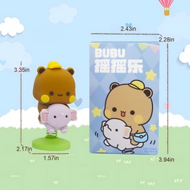 FHBHJNATC Pack of 2 Bobblehead Figures, Bubu Dudu Bobblehead, Dudu Bubu Bobblehead Figure, Car, Dolls, Desktop, Car Accessories, Cartoon Doll, Flood Play, Men and Women, Gifts