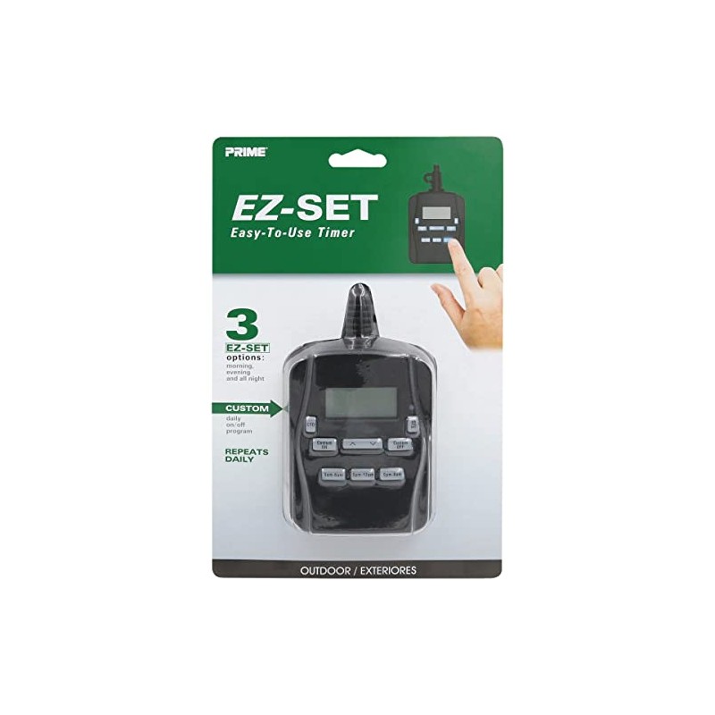 Prime TNODP23 EZ-Set 2-Outlet 24-Hour Digital Outdoor Timer