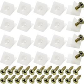 50 Pcs Drawer Supports, Kitchen Drawer Front Fixing Brackets,Drawer Supports for Sagging Drawers for Various Furniture, Bookcases, Drawers, Cabinets, Wardrobes, Etc.