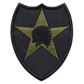 Patch US Army 2nd Infantry Division (Symbol/Crest), Velcro (Velcro/Velcro) Detachable Military Airsoft Embroidered Patch