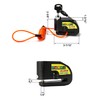 QWORK 2 Pack Motorcycle Disc Brake Lock with 110db Alarm