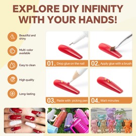 10588Pcs 5mm Mixed Color Flatback Rhinestones Kit for Nail Crafts DIY Decoration Non-hotfix Resin Round Shape Crystal