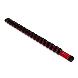 3/8-Inch Drive Aluminum Socket Organizer | Professional Quality Socket Holder (RED) | by Olsa Tools