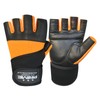 Prime fingerless workout gym weight training bodybuilding foam padded leather