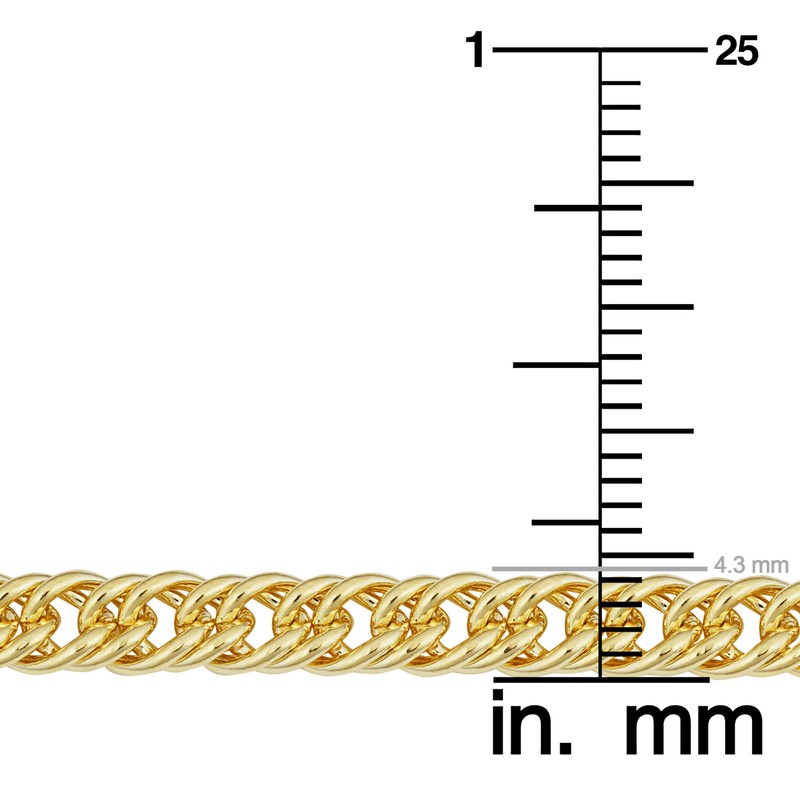 Solid 14k Yellow Gold Filled Double Curb Link Chain Necklace