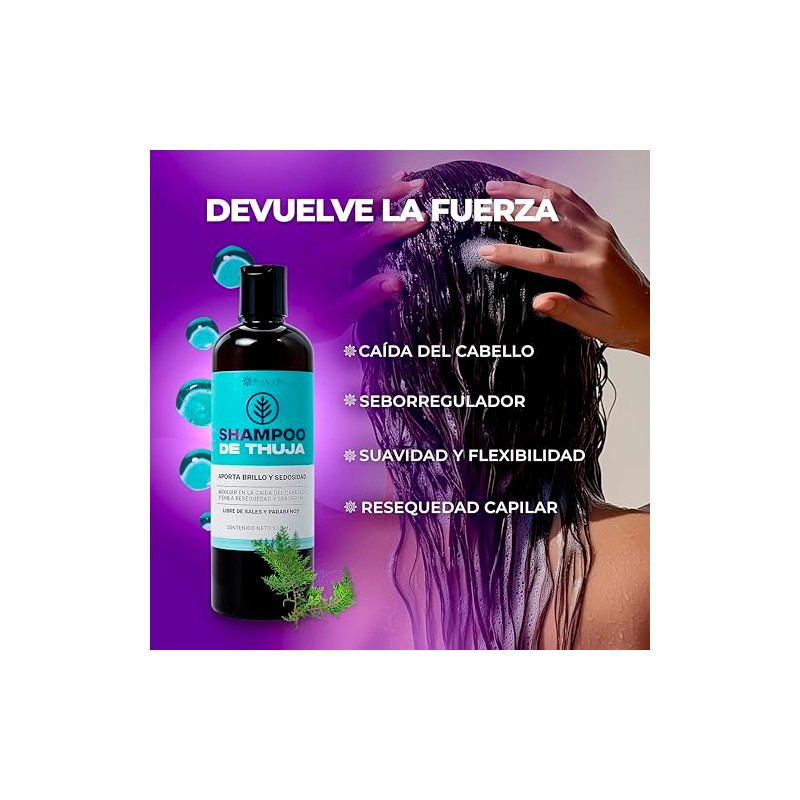 Shampoo Natural de Thuja y Árnica | Fortalece la Raíz,