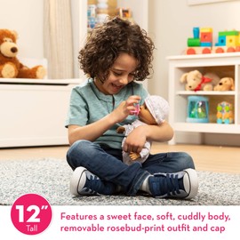 Melissa & Doug Mine to Love Mariana 12" Poseable Baby Doll With Romper, Hat