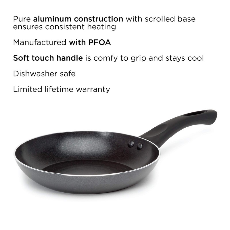 Ecolution Elements Eco-Friendly 8 Inch Fry Pan, Grey, 8 Inch